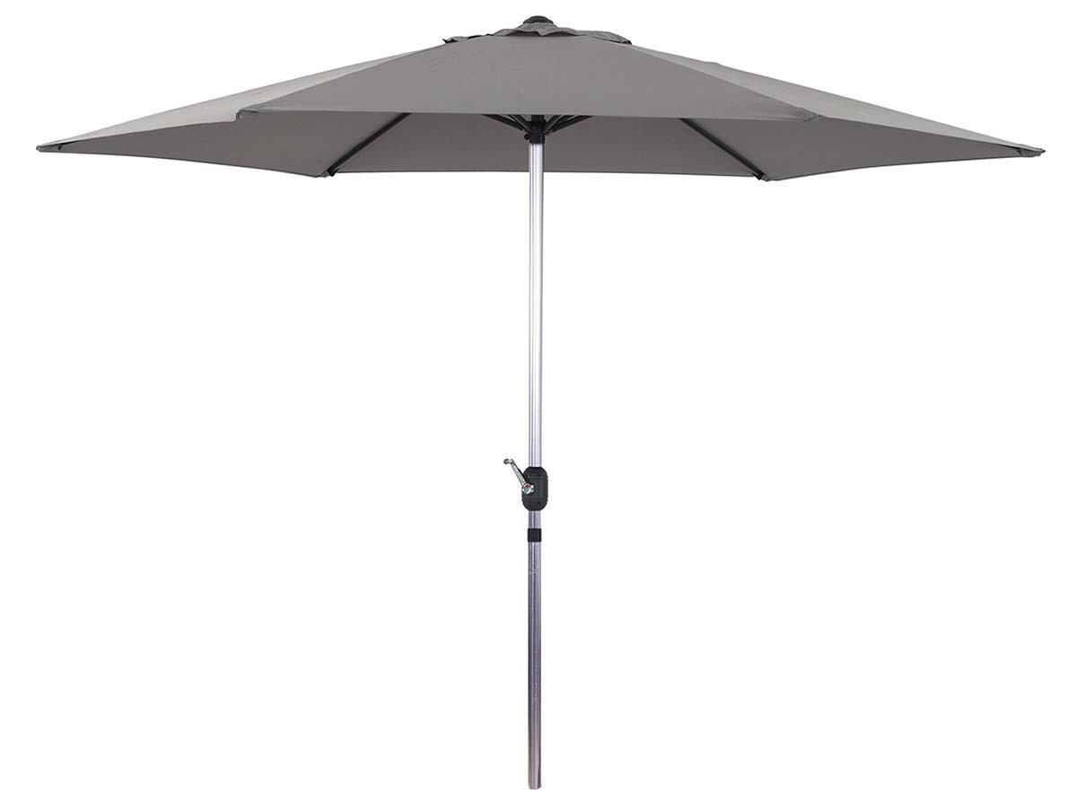 SONNENSCHIRM sol Grau - Grau, Metall (300/300cm) - Habitat Garten