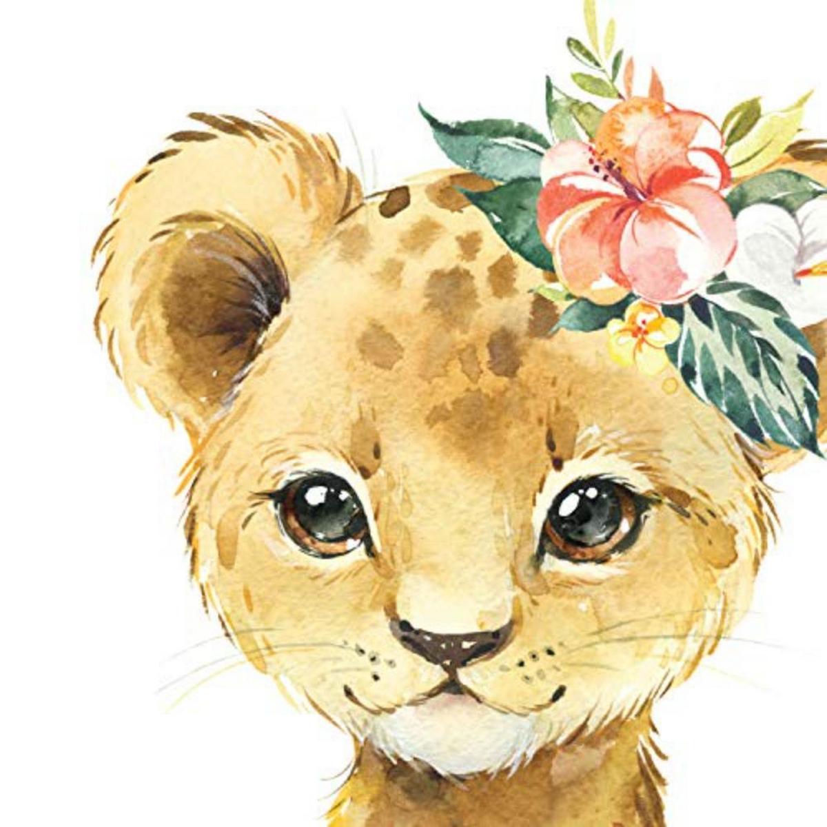 POSTER Set mit 4 Leon AlpacaKaninchen und Kuh A4 Schwarzer Rahmen - Schwarz, Papier (29.7/3cm) - Nacnic