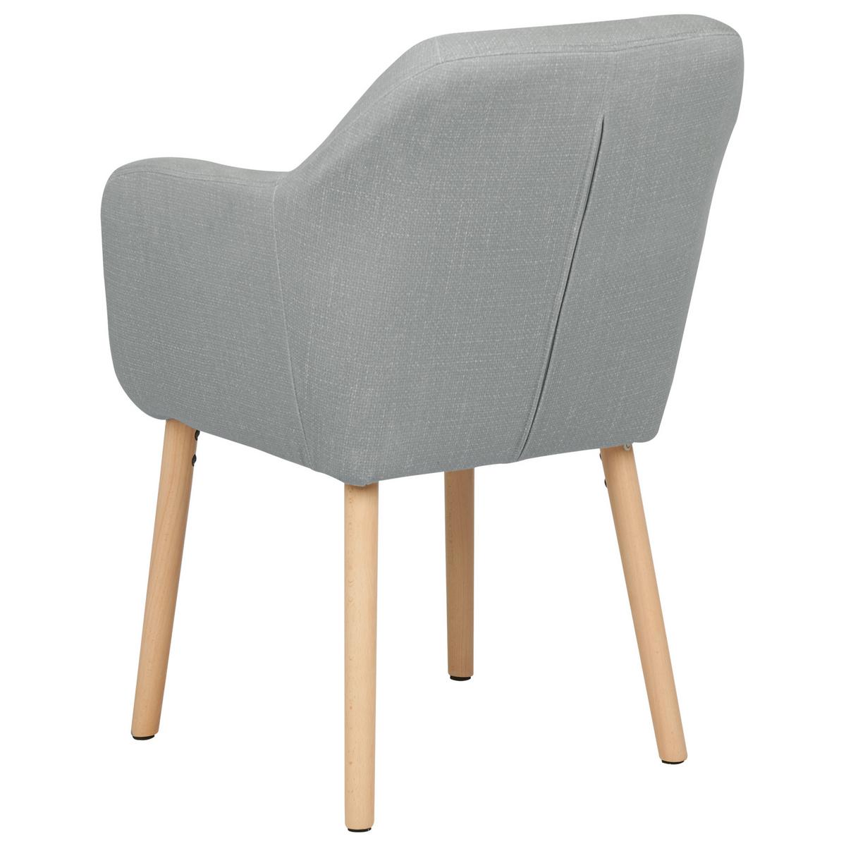 ESSZIMMERSTUHL Samtstoff grau Yorkville II - Hellbraun/Grau, Textil (56/82/46cm) - Beliani
