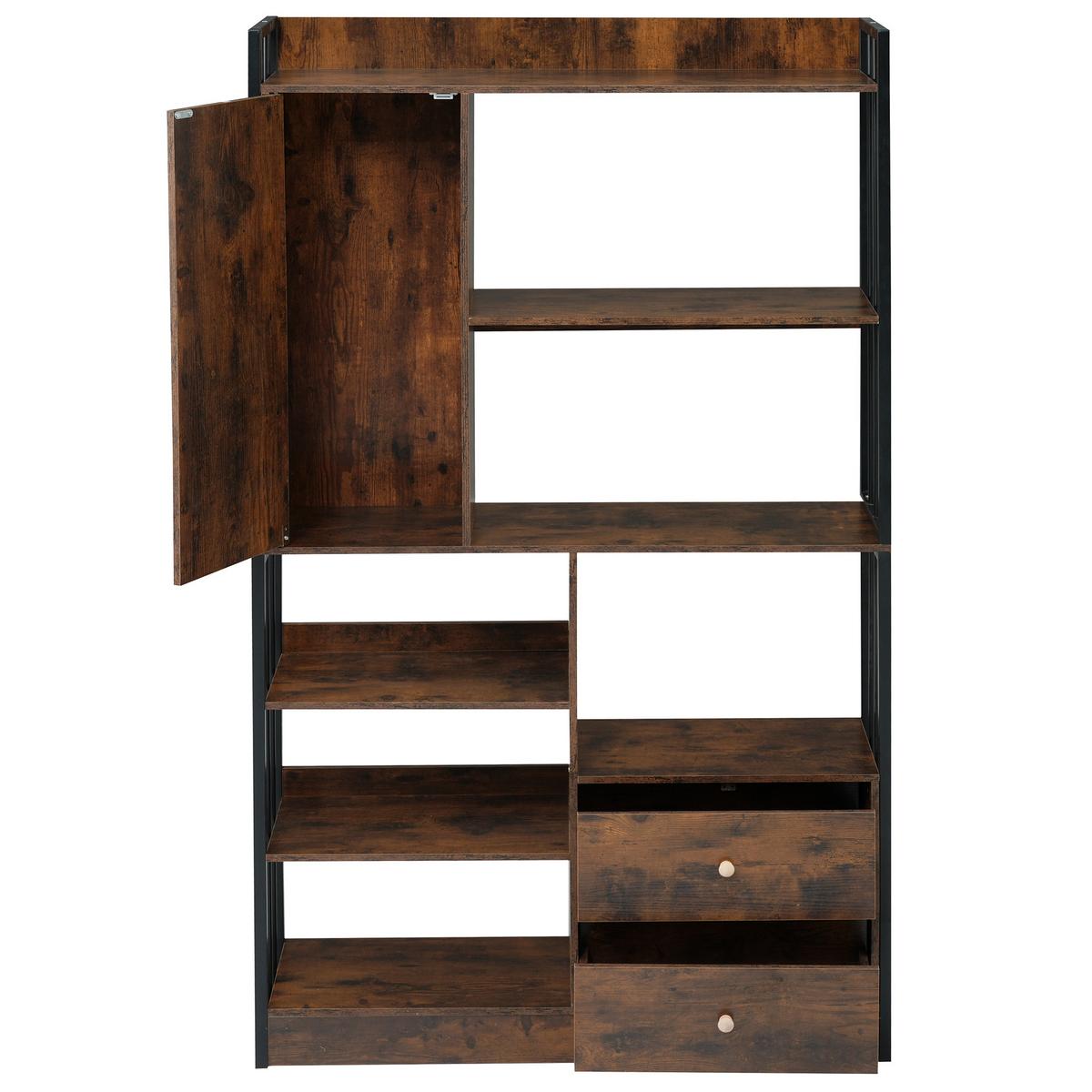 BÜCHERREGAL Braun 100-30-173,5 cm - Braun, Holzwerkstoff (30/173.5/100cm) - Urban Meuble