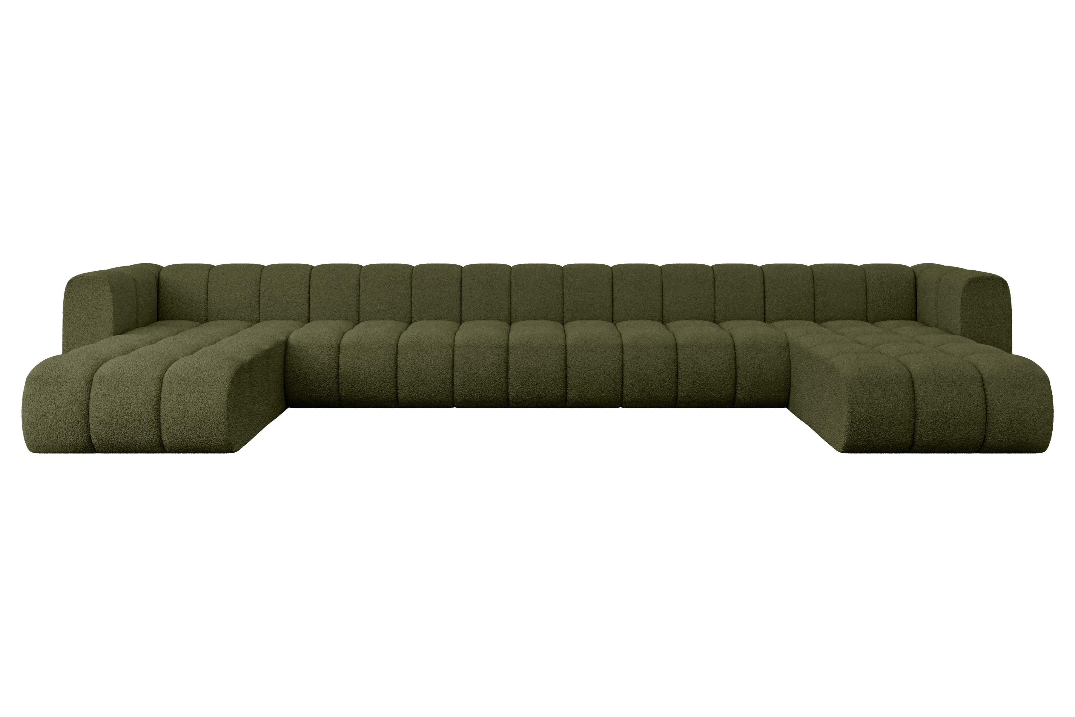 WOHNLANDSCHAFT modulares Sofa Joren-U3 - 501x177x70 cm Grün - Grün, Holzwerkstoff/Textil (501/70/177cm) - ALTDECOR