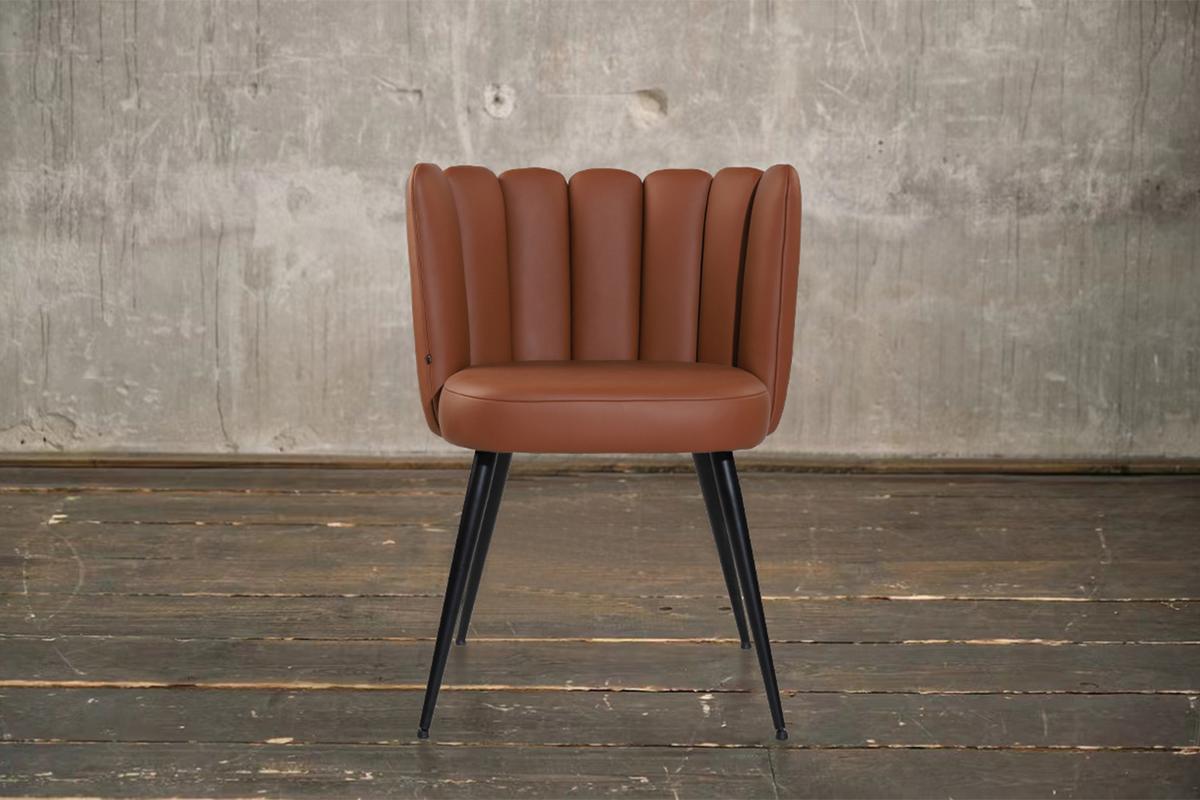 ESSZIMMERSTUHL JADA Braun Leder (1er-Set) - Braun, Leder/Kunststoff (59/79/55cm) - KAWOLA