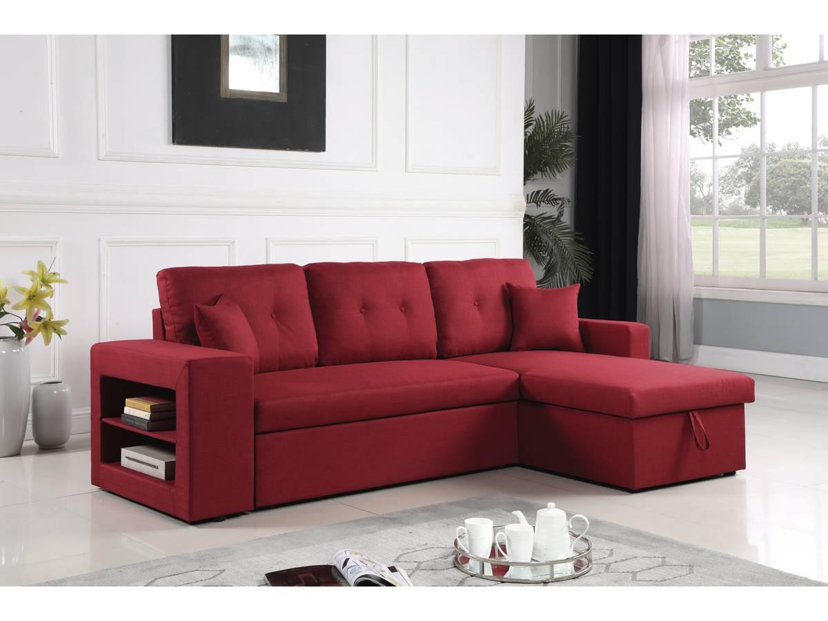ECKSOFA axel Rot/Gelb - Rot, Textil (146/233cm) - Habitat Garten