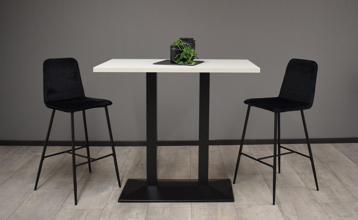 TRESENTISCH Electra 120x70x106 schwarz matt/weiß matt lack - Weiß, Metall (120/70/106cm) - 58aufmkessel