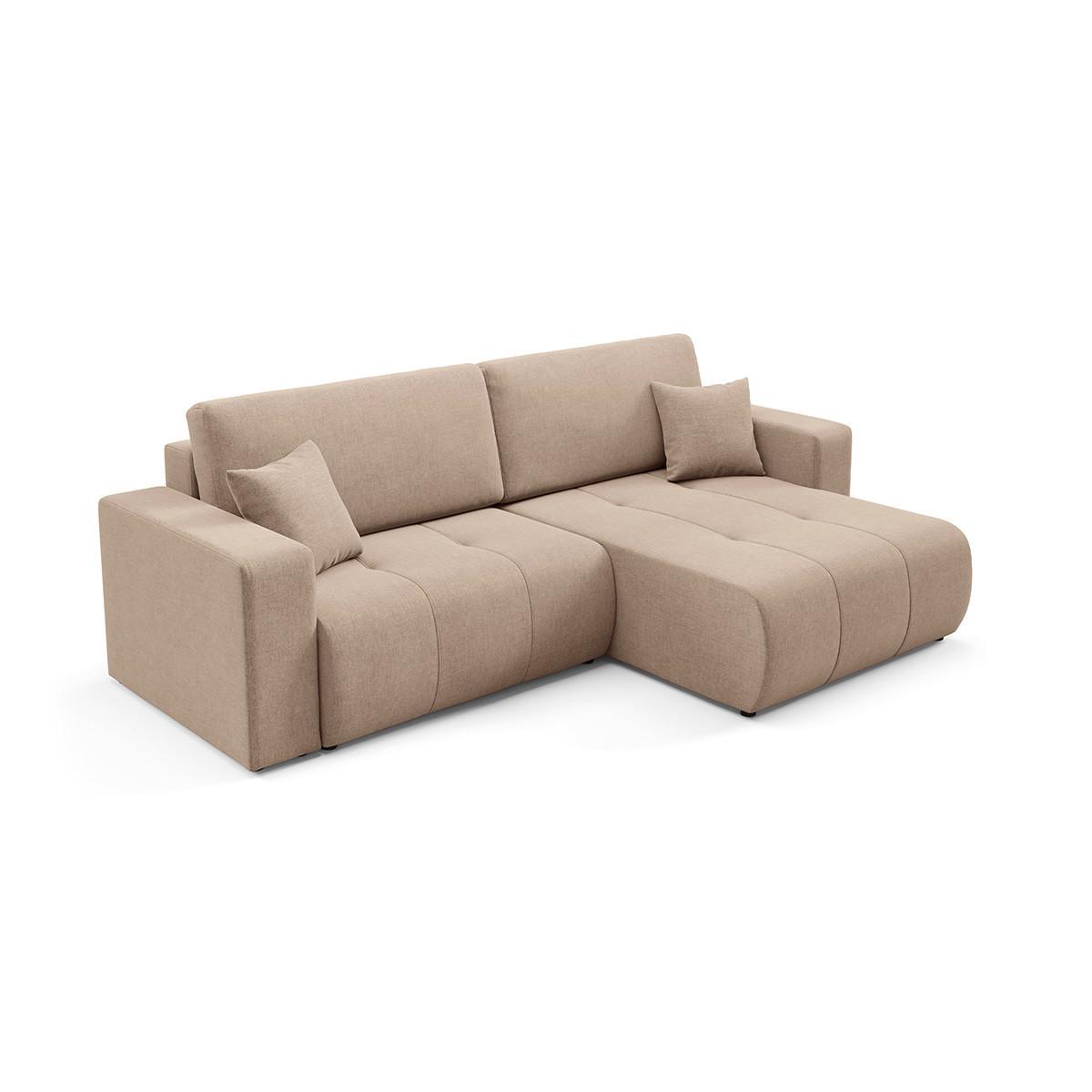 ECKSOFA Giulia 3 Sitzplätze Beige - Beige, Holz (244/149cm) - Petits-meubles