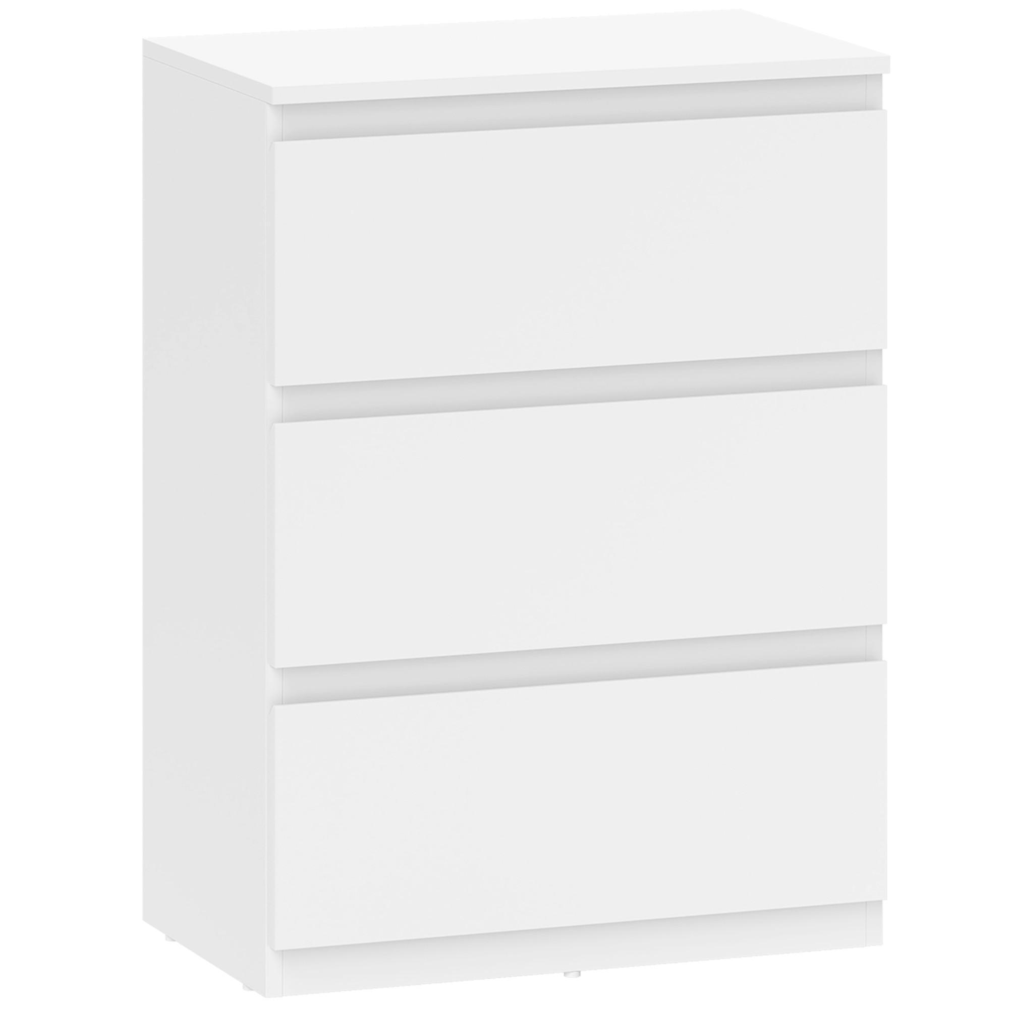 KOMMODE Spanplatte Weiß - Weiß, Holzwerkstoff/Kunststoff (34/75/55cm) - HOMCOM