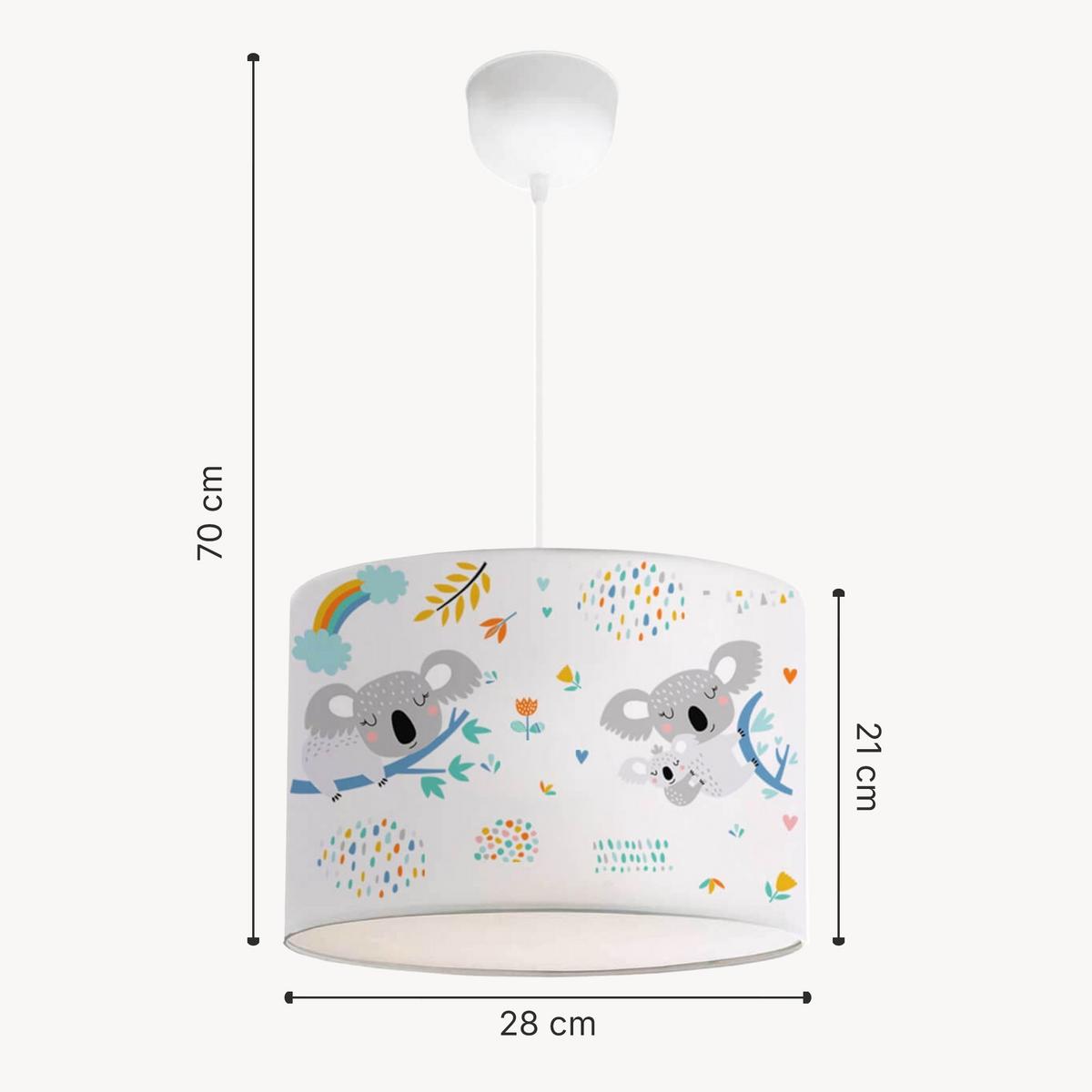 KINDERHÄNGELEUCHTE Rugby - Blau/Weiß, Textil (28/28/70cm) - lux.pro
