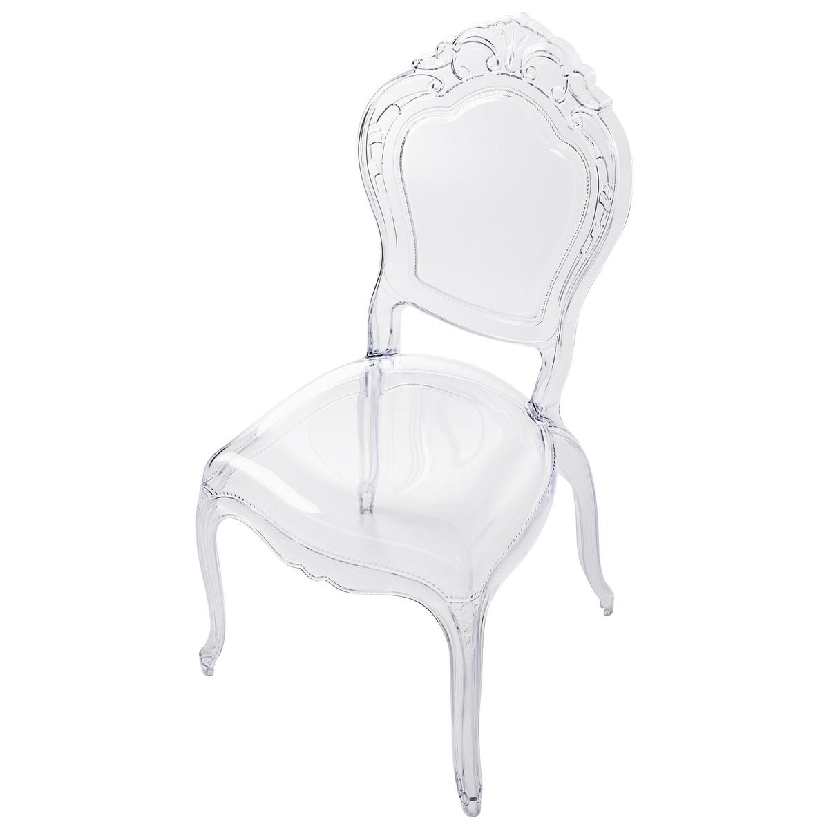 ESSZIMMERSTUHL 2er Set Transparent Vermont - Transparent, Kunststoff (53/97/55cm) - Beliani