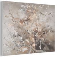 AKUSTIKBILD Mandelblüte - Kunst - Van Gogh - Beige - Abstrakt Wanddeko 70x50 cm - Braun, Kunststoff (70/50/0.9cm) - MuchoWow
