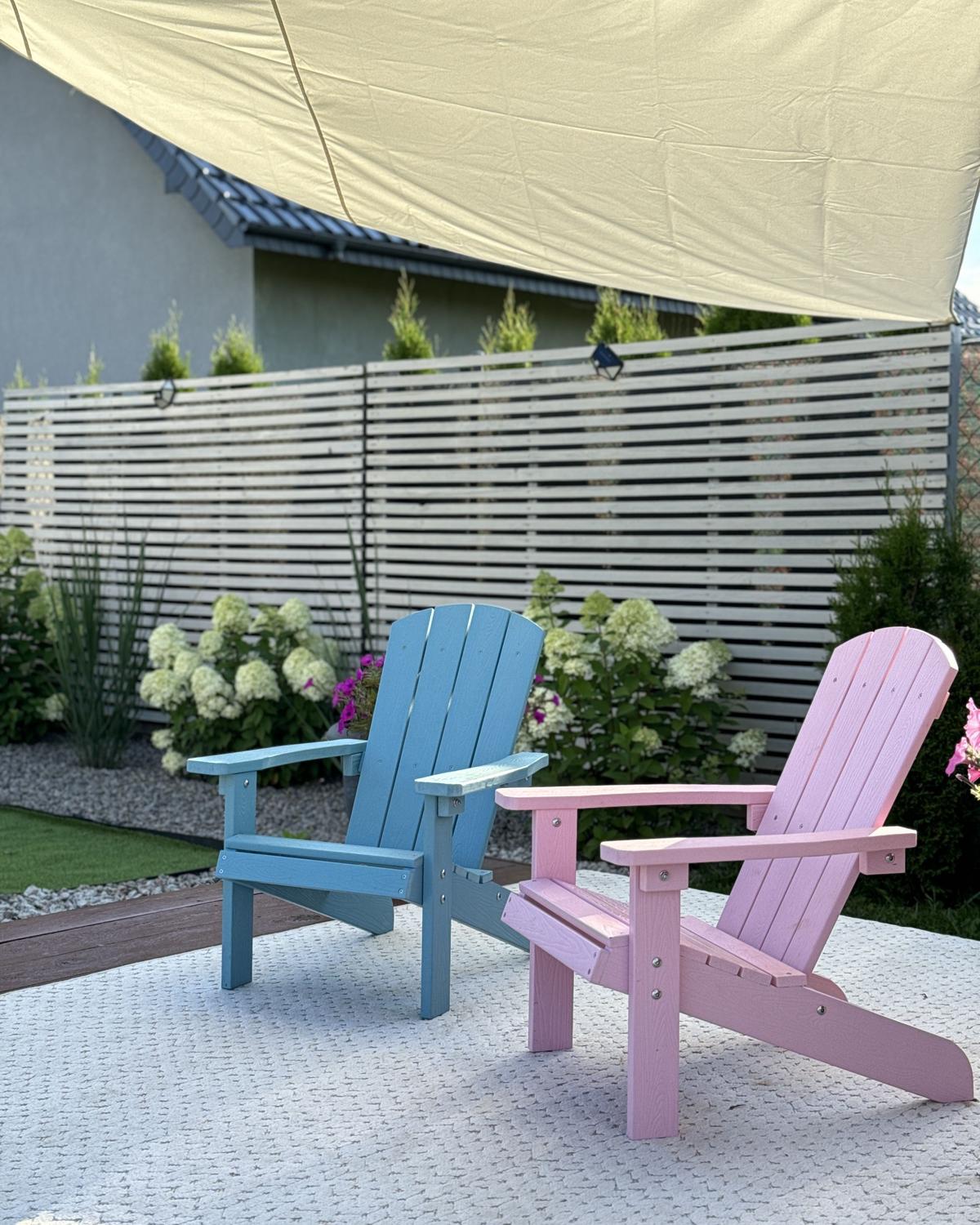 KINDERSESSEL Blau Adirondack - Blau, Kunststoff (40/64/50cm) - Beliani