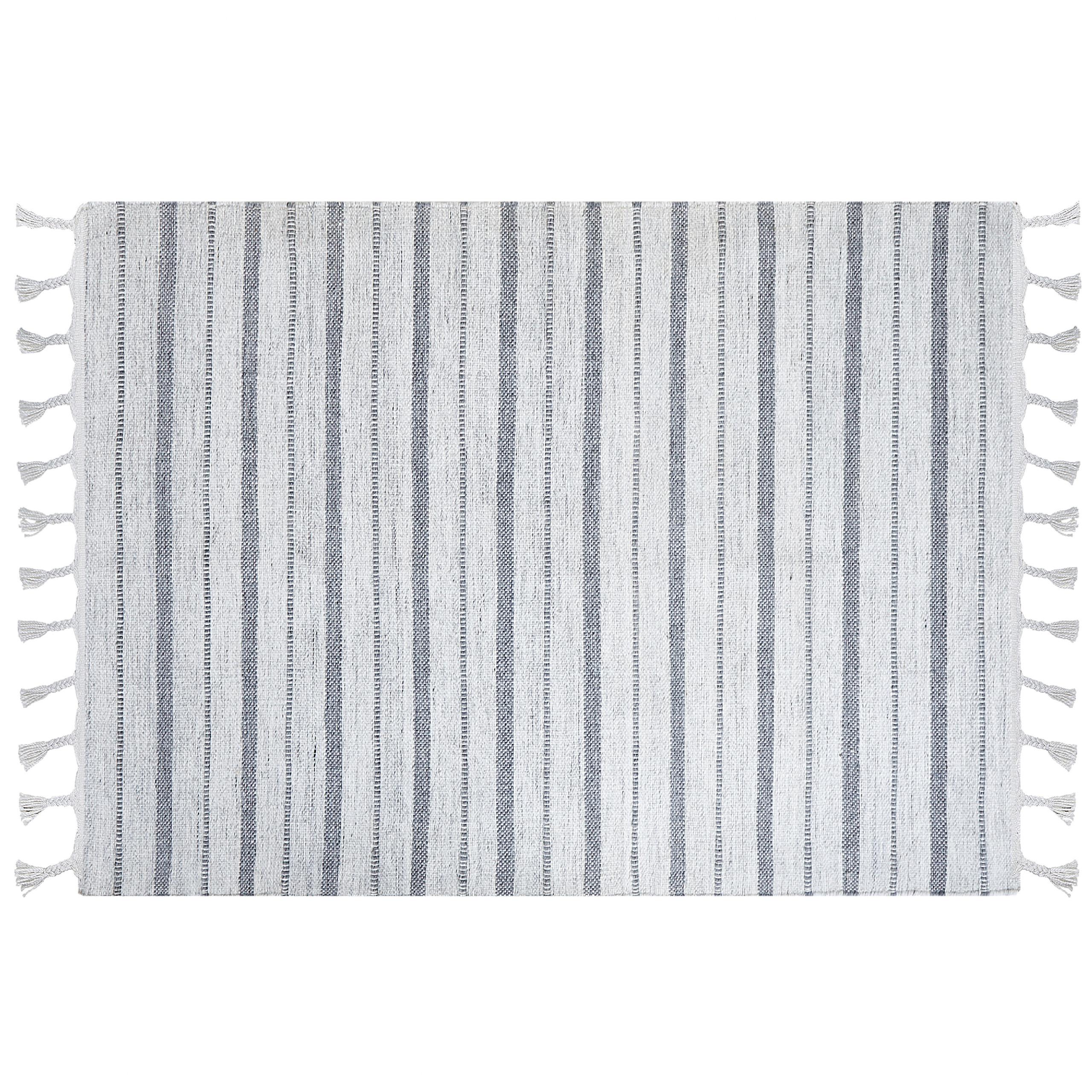OUTDOOR-TEPPICH Bademli 200/140 cm - Weiß, Kunststoff (140/200cm) - Beliani