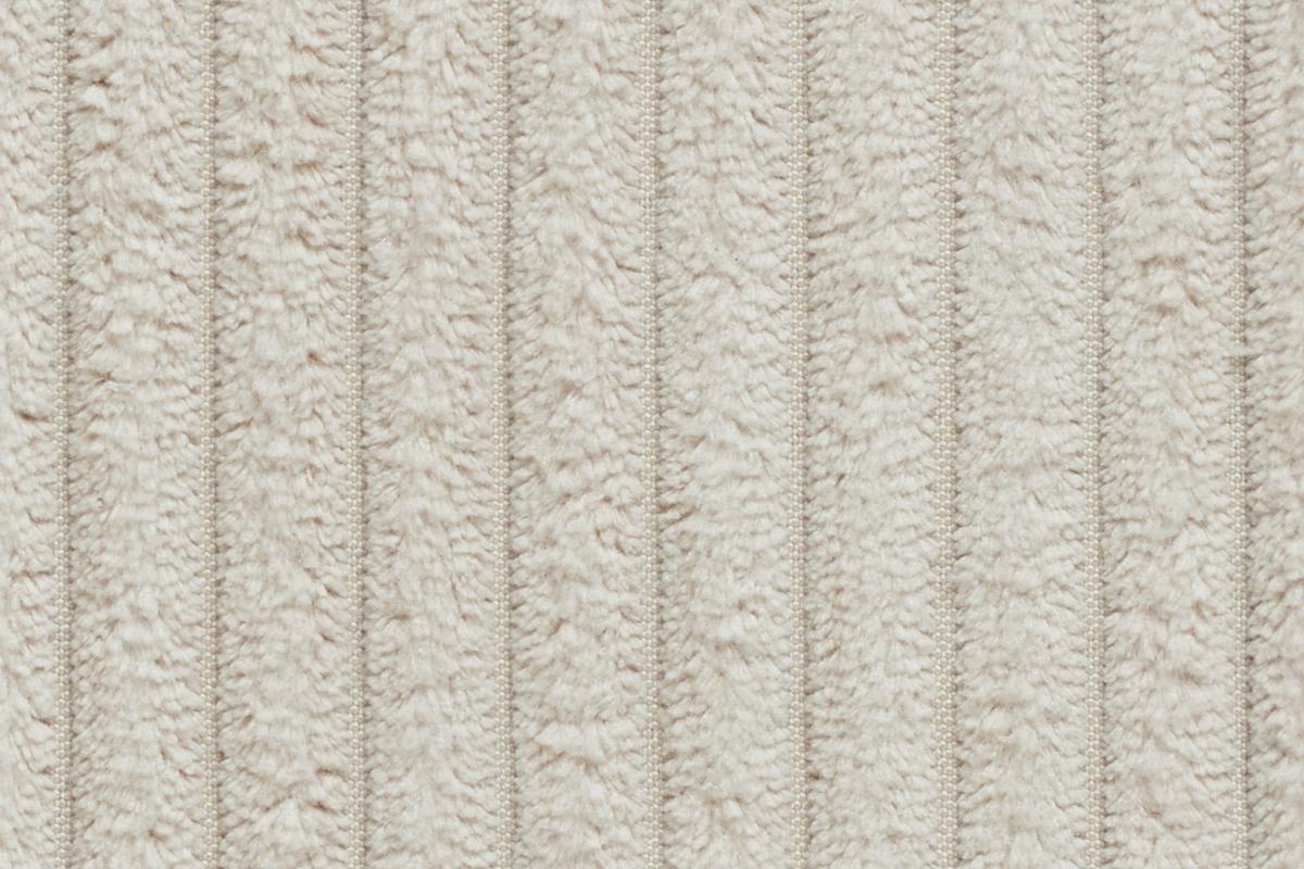 SOFA 3-SITZER MADELINE Cremeweiß Cord - Creme/Schwarz, Textil (290/85/127cm) - KAWOLA