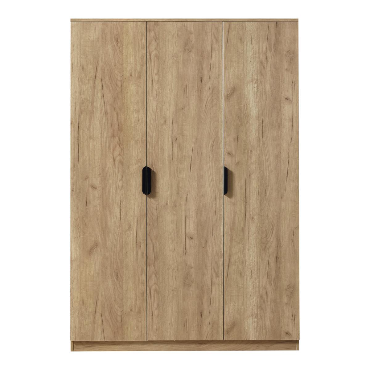 KLEIDERSCHRANK Eiselfing - Eichefarben, Holzwerkstoff (120/176/52cm) - [en.casa]