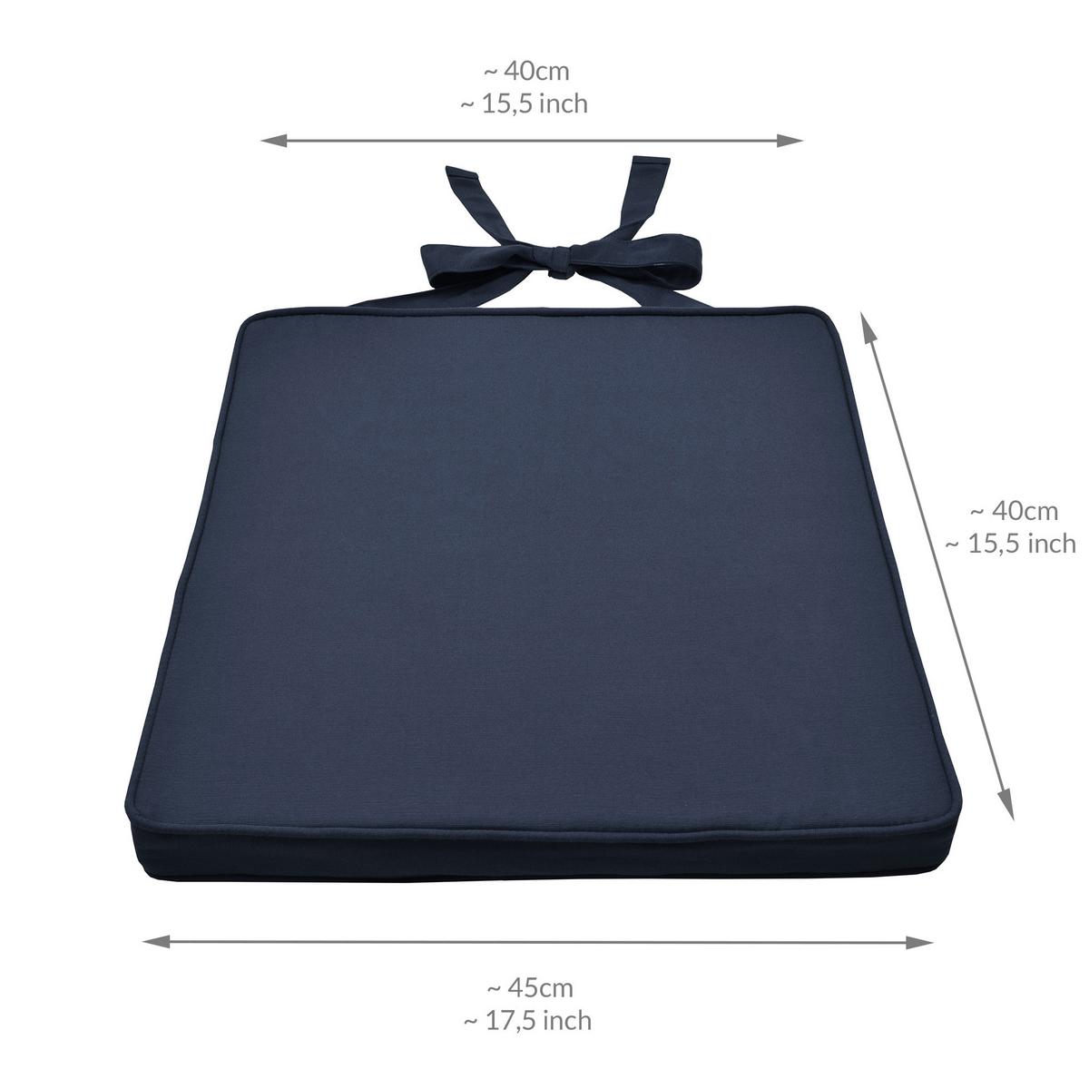 STUHLKISSEN Loft SK 45x40x5cm Dunkelblau (8tlg) - Dunkelblau, Textil (45/40/40cm) - Beautissu 