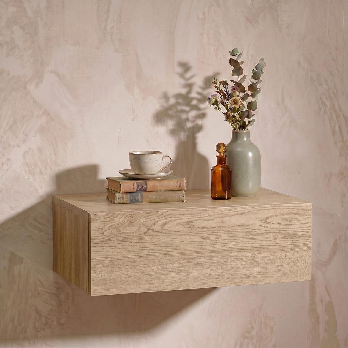 HÄNGENDER NACHTTISCH ANNE - Sonoma Eiche, Holzwerkstoff (42/14/30cm) - CARO-Möbel