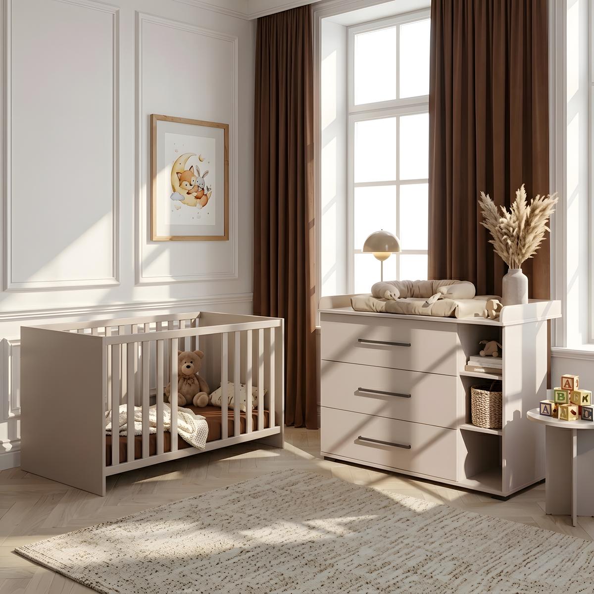 BABYBETT Essentials Cashmere - Hellbraun, Holz/Holzwerkstoff (70/140cm) - arthur berndt