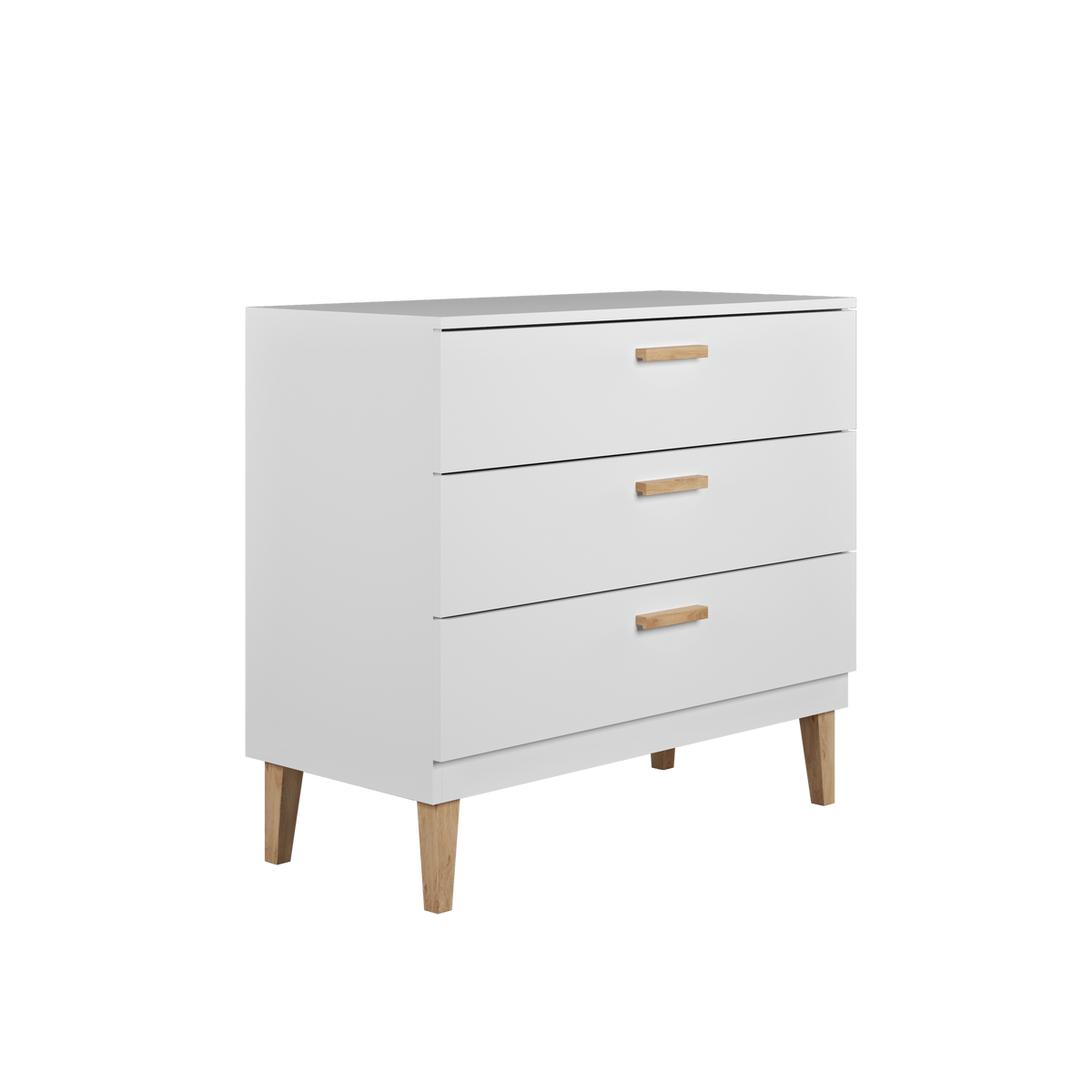 KOMMODE KUBI Weiß Weiß 100/90/47 - Weiß, Holzwerkstoff (100/90/47cm) - RAUMHIRSCH FURNITURE