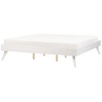 BETT mit Lattenrost 180x200 cm Weiß Berric - Weiß, Holzwerkstoff (180/200cm) - Beliani
