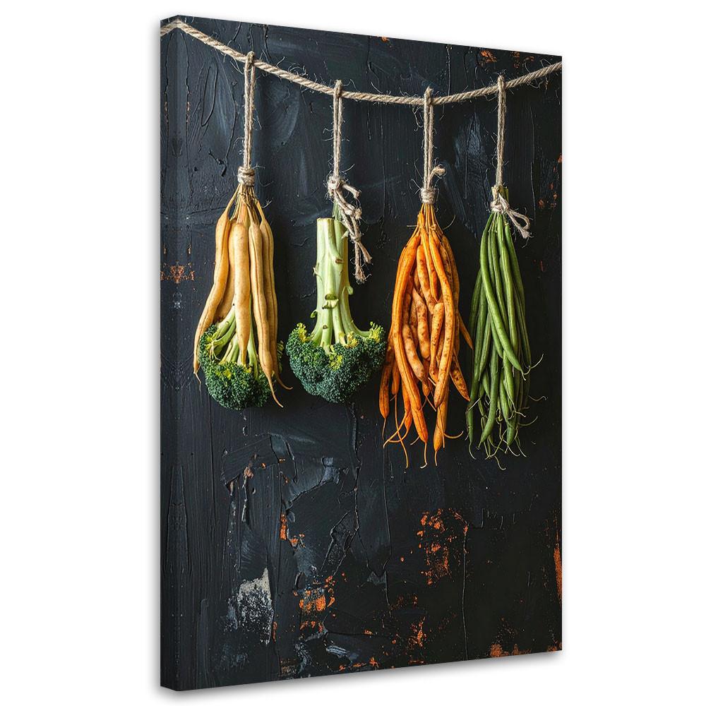 LEINWANDBILD Essen & Trinken 80x120cm - Multicolor, Textil (80/120cm) - Feeby