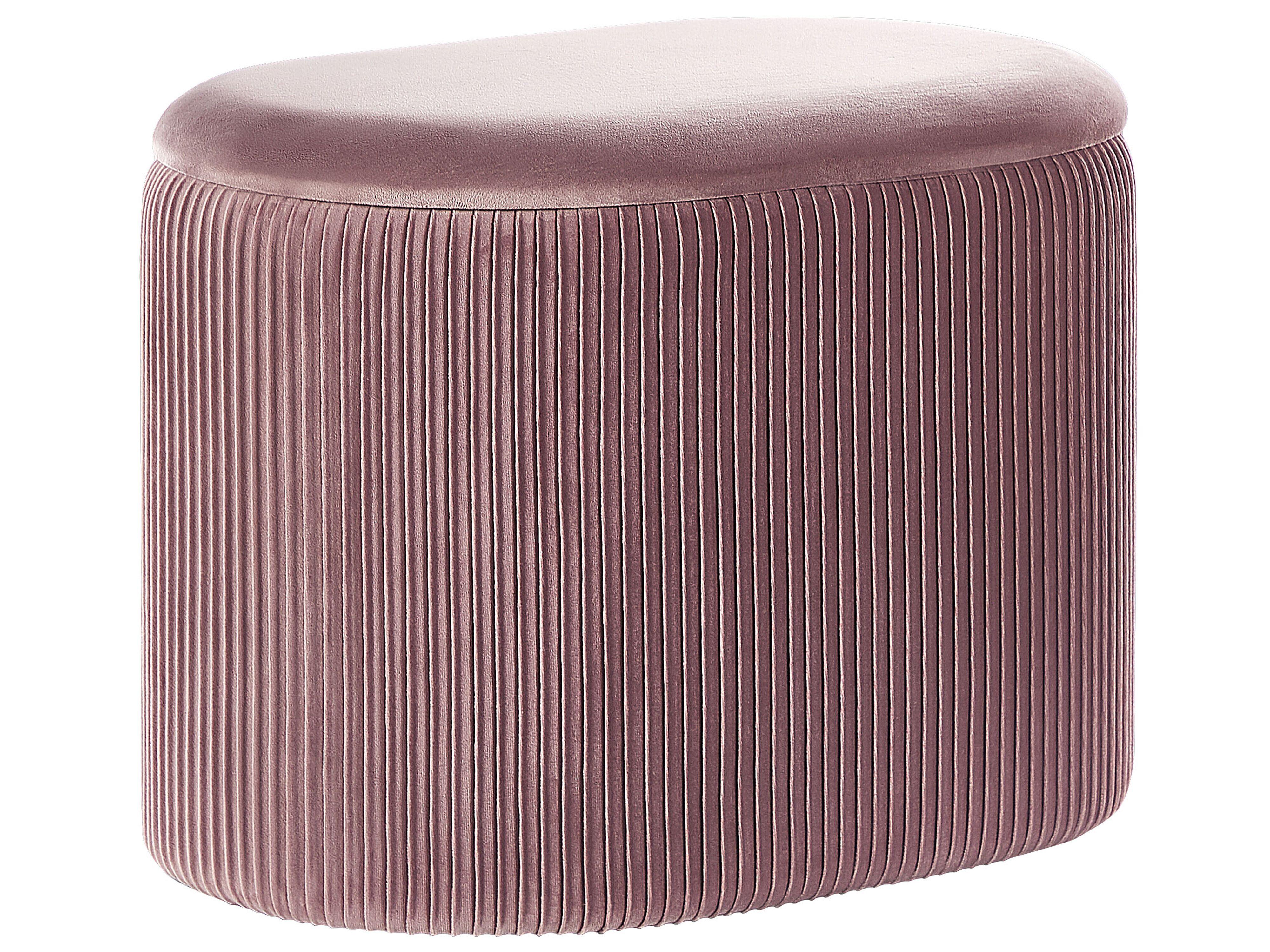 POUF Richland 35/55/41 cm - Pink, Textil (55/41/35cm) - Beliani