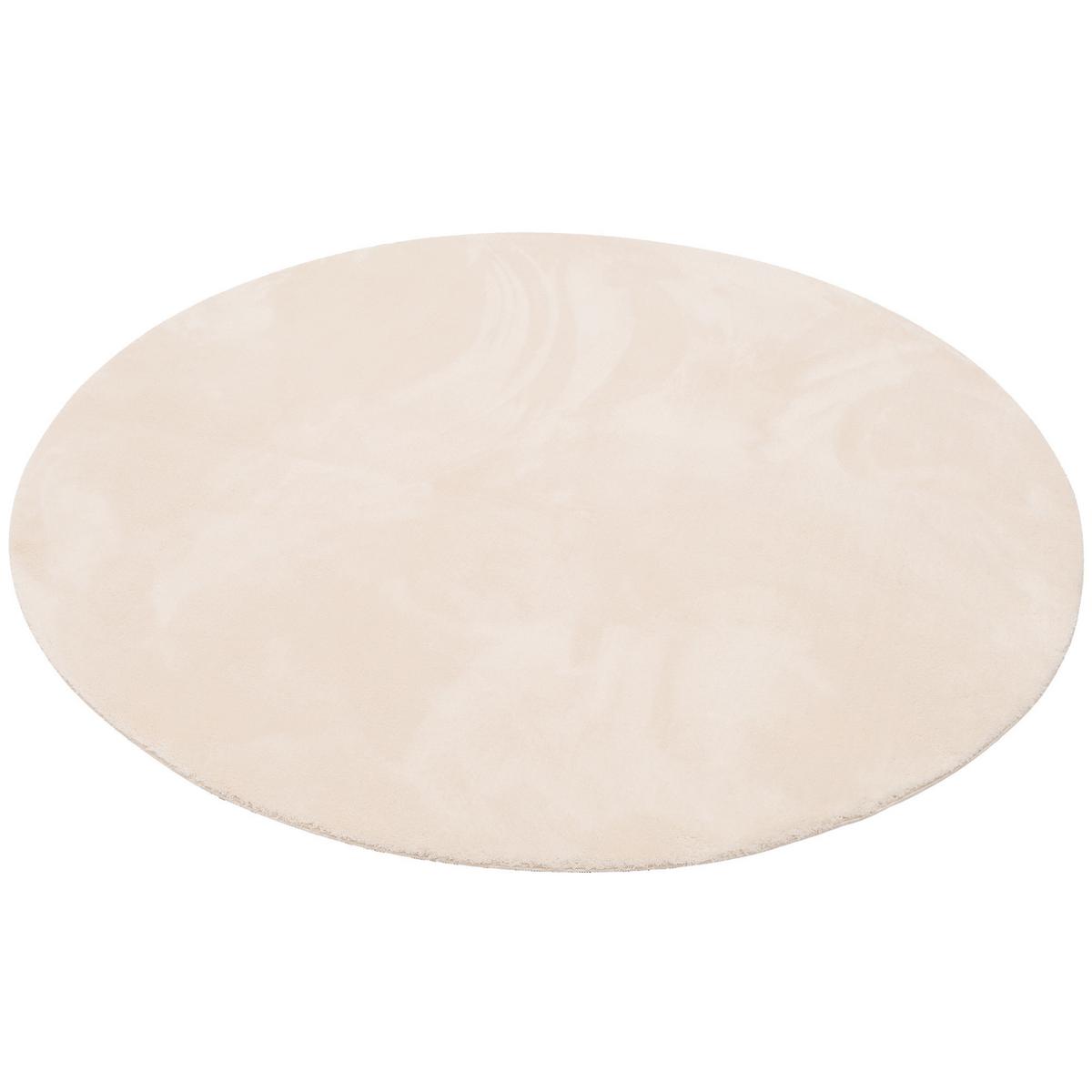 KINDER SUPER SOFT FELLTEPPICH PEARL KIDS RUND - Beige, Textil (200/200cm) - Pergamon