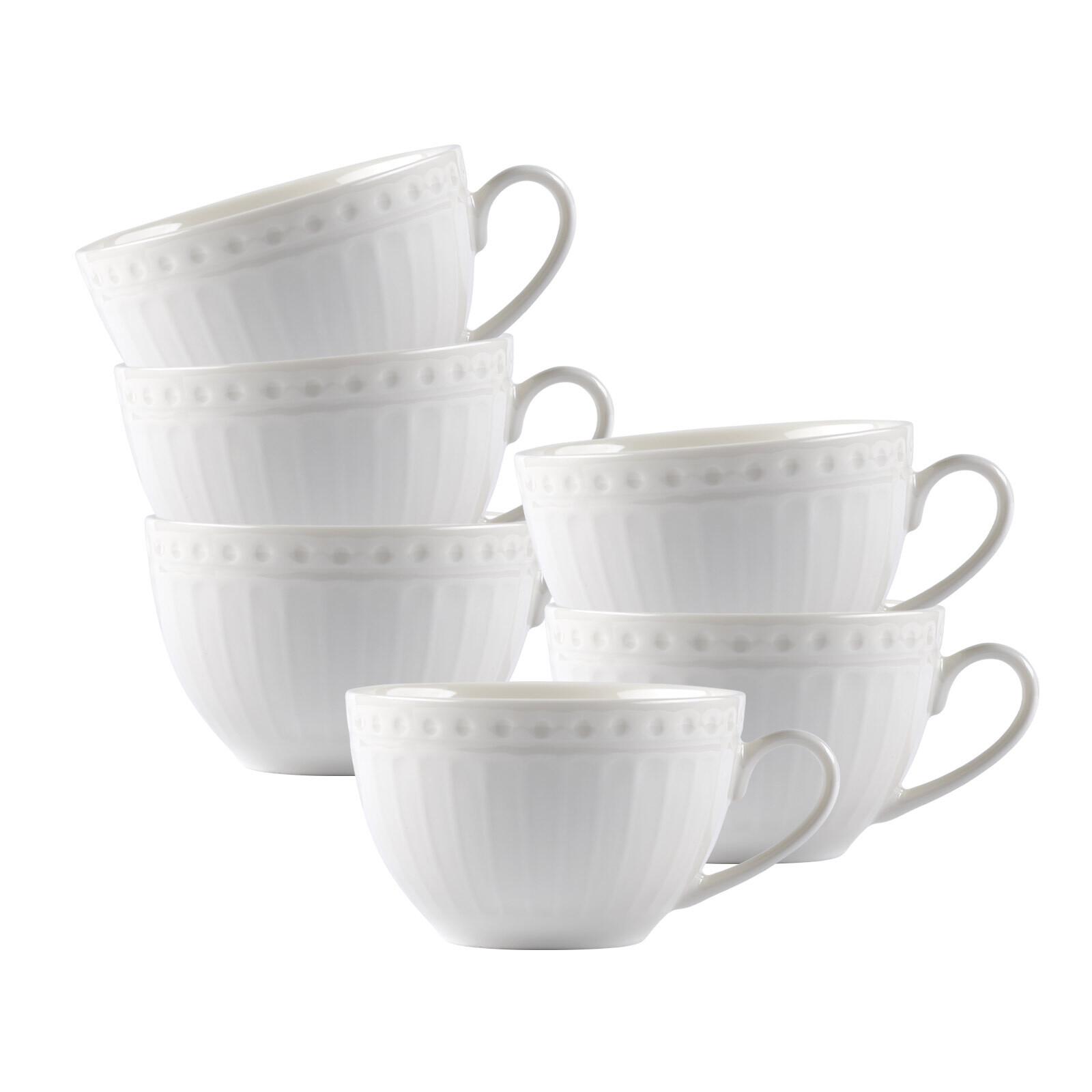 KAFFEETASSEN Sofia weiß 220 ml 6er Set - Weiß, Keramik (0.22L) - Ritzenhoff Breker
