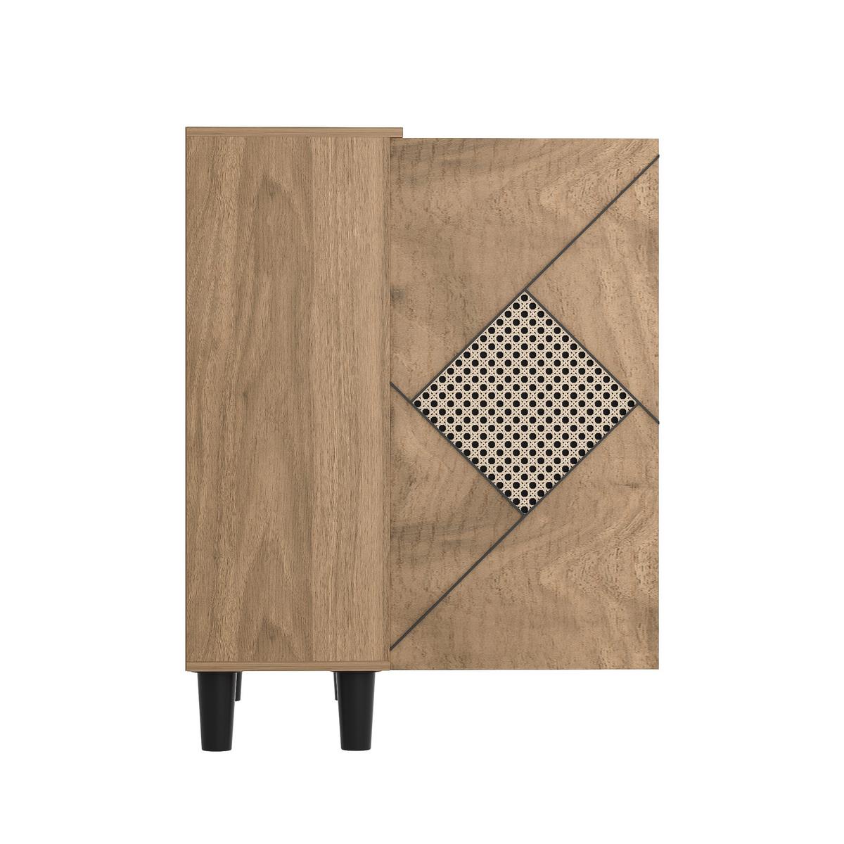 SCHUHSCHRANK 80 cm in Holzoptik - Eichefarben, Holzwerkstoff (80/91/32cm) - Urban Meuble