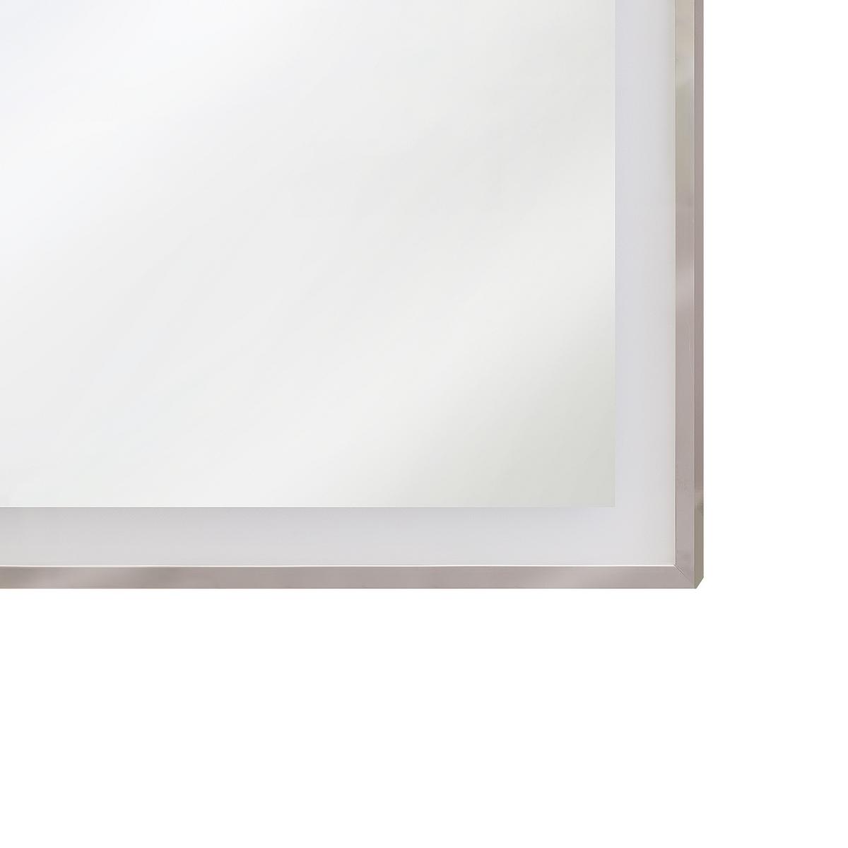 BADSPIEGEL mit LED-Beleuchtung rechteckig 80/60 cm Argens - Silberfarben, Kunststoff (80/60/4cm) - Beliani
