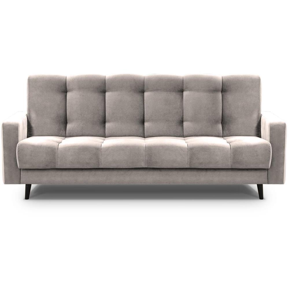 3-SITZER Schlafsofa Nancy Bis beige - Beige, Holz/Textil (220/89/93cm) - Beautysofa