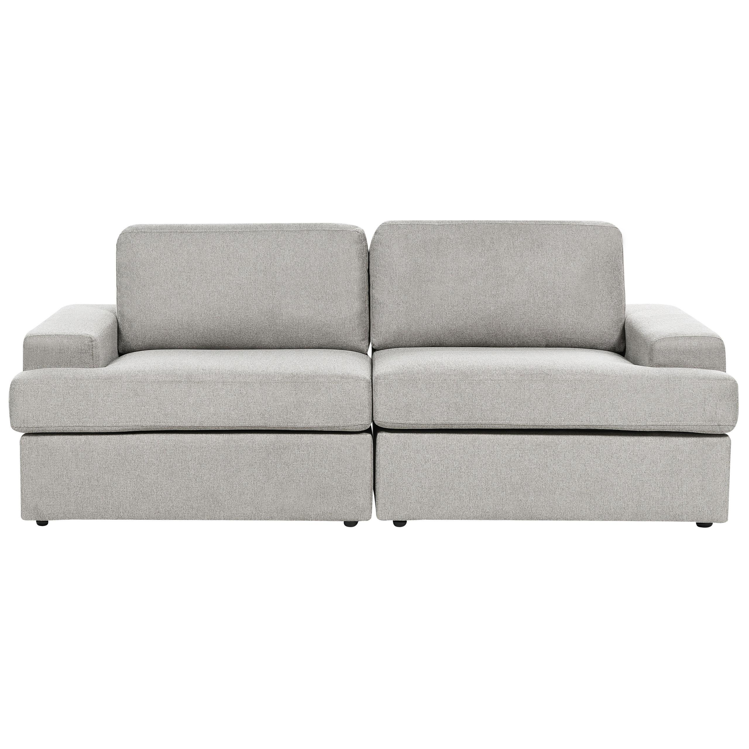 3-SITZER-SOFA hellgrau Alla - Grau, Textil (208/86/112cm) - Beliani