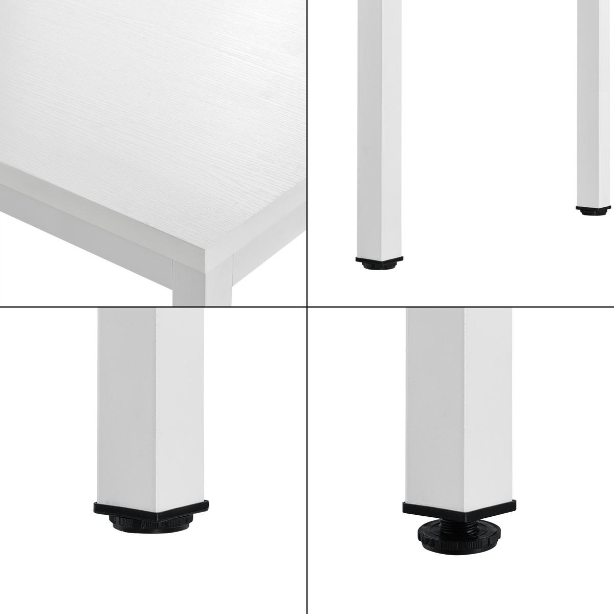 SCHREIBTISCH Odense - Weiß, Holzwerkstoff/Metall (60/120/75cm) - [en.casa]
