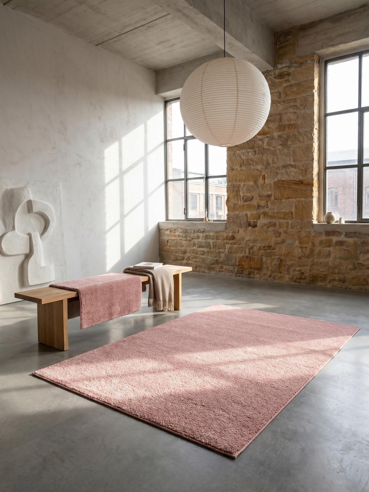 TEPPICH Kurzflor MAIN in Rosa, einfarbig, 200 x 290 cm - Rosa, Textil (200/290cm) - KADIMA DESIGN