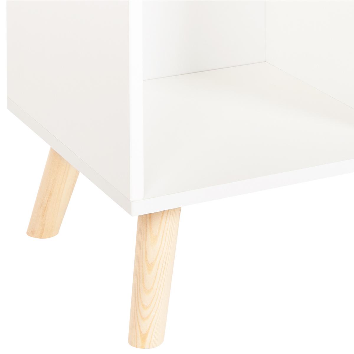 BÜCHERREGAL mit 3 Ebenen 102 cm Weiß Liloet - Weiß, Holzwerkstoff (60/102/30cm) - Beliani