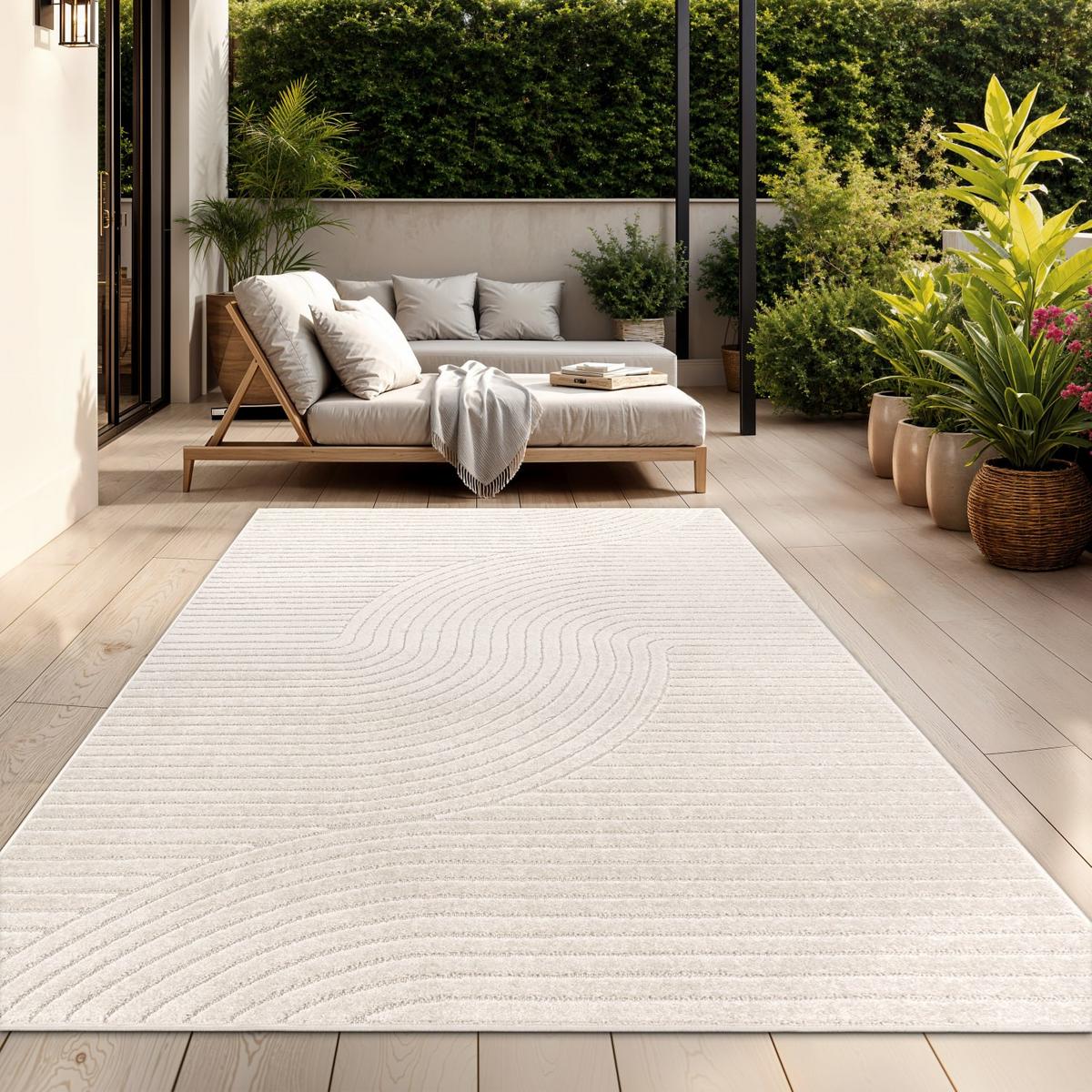OUTDOORTEPPICH Ethno Creme 160 x 230 cm - Creme, Kunststoff (160/230cm) - TT Home