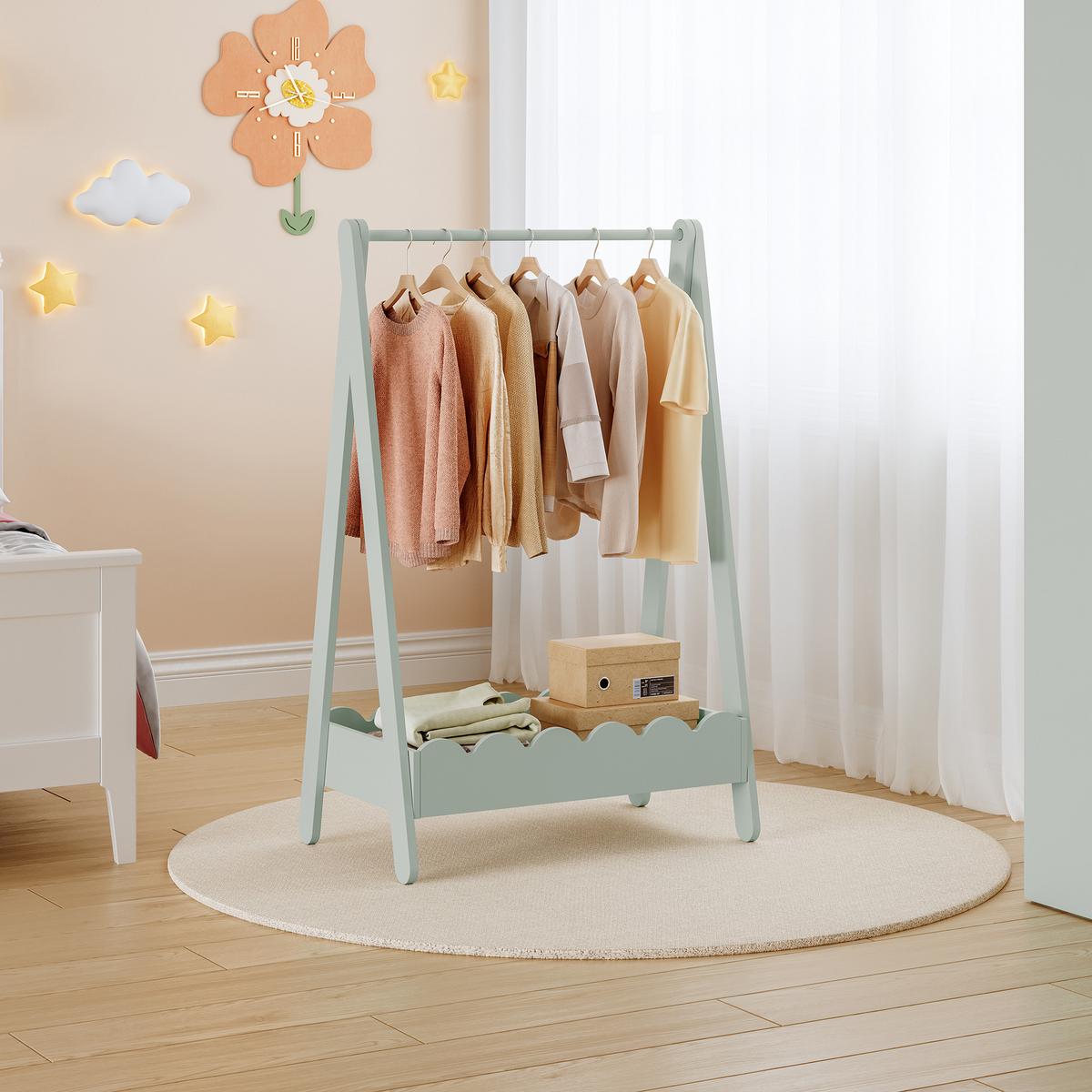 KINDERKLEIDERSTÄNDER Vestnes II. - Mintgrün, Holzwerkstoff (66/99/38cm) - [en.casa]