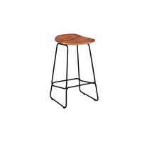 BARHOCKER LEMMY 4ER SET Braun Holz (1er-Set) - Braun, Holz (42/73/40cm) - KAWOLA