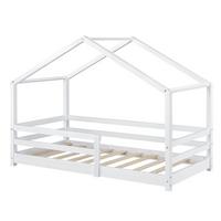 HAUSBETT Knätten - Weiß, Holz (90/200cm) - [en.casa]