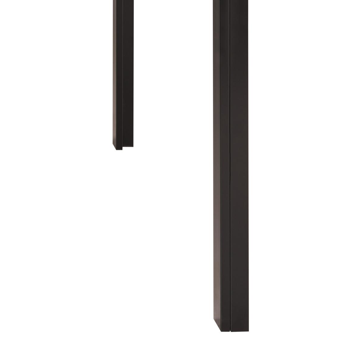ESSTISCH Schwarz 120/80 cm Sicherheitsglas Lavos - Schwarz, Glas (120/80/75cm) - Beliani
