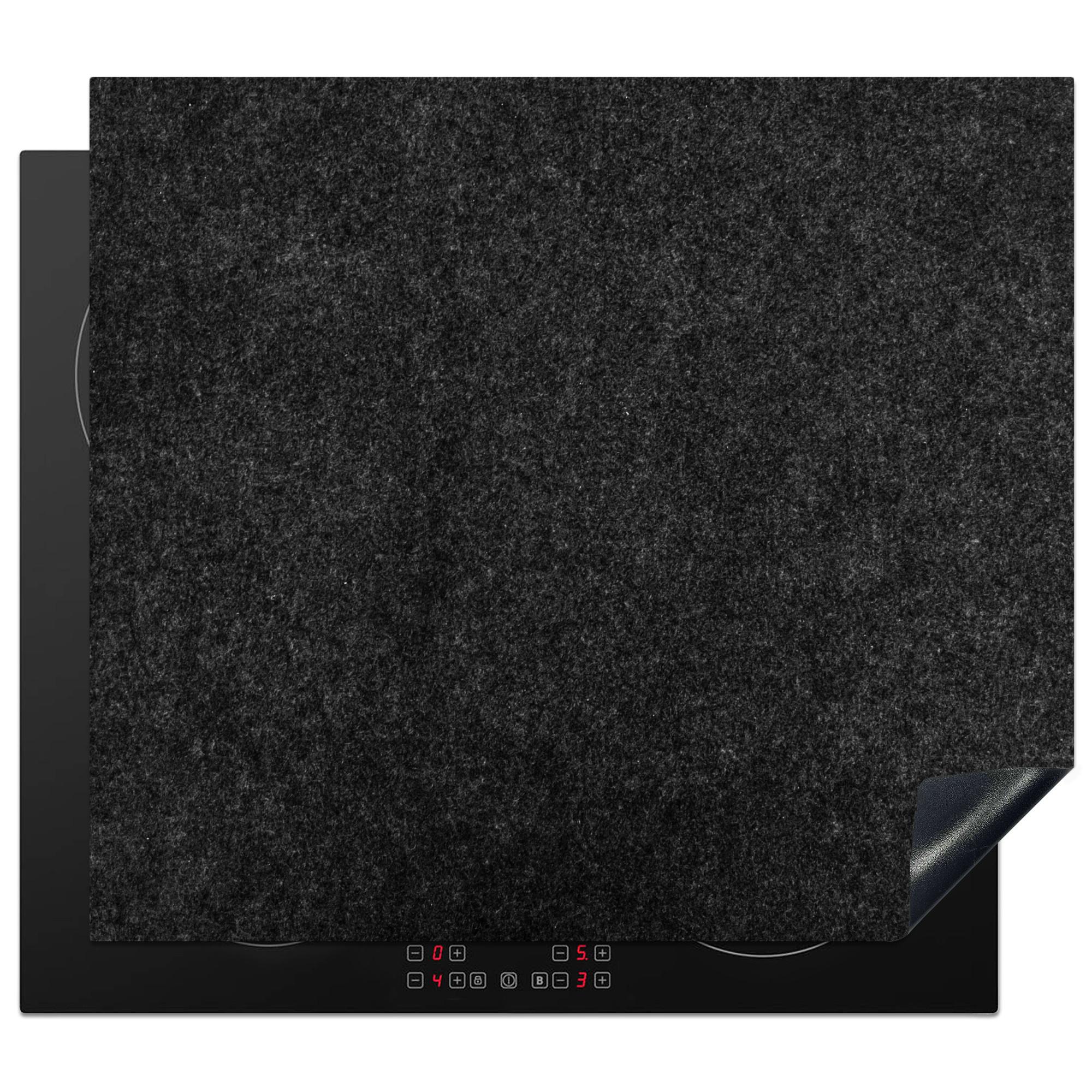 HERDABDECKPLATTE Granit - Schwarz - Granitstruktur - Dunkel Ceranfeldabdeckung 59x52 cm - Schwarz, Kunststoff (59/52/0.2cm) - MuchoWow