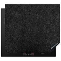 HERDABDECKPLATTE Granit - Schwarz - Granitstruktur - Dunkel Ceranfeldabdeckung 59x52 cm - Schwarz, Kunststoff (59/52/0.2cm) - MuchoWow