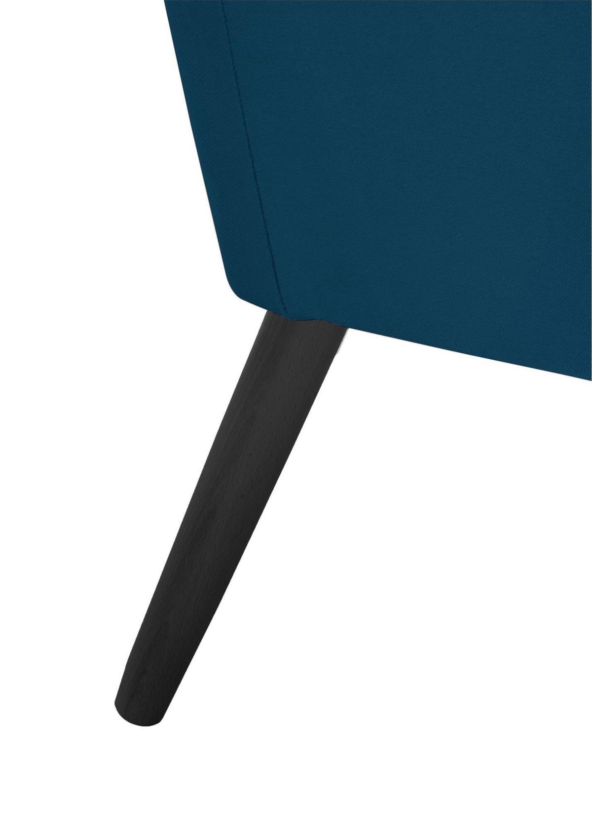 SESSEL Kachka Bezug Samtvelour Buche schwarz / petrol - Petrol/Buche Kolonial, Kunststoff (71/81/67cm) - 58aufmkessel