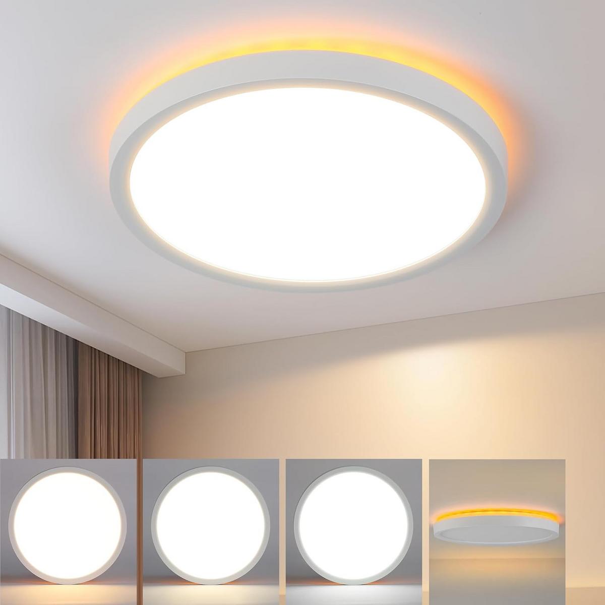 LED-DECKENLEUCHTE Helligost 22/2.6/22 cm - Weiß, Kunststoff (22/22/2.6cm) - ZMH