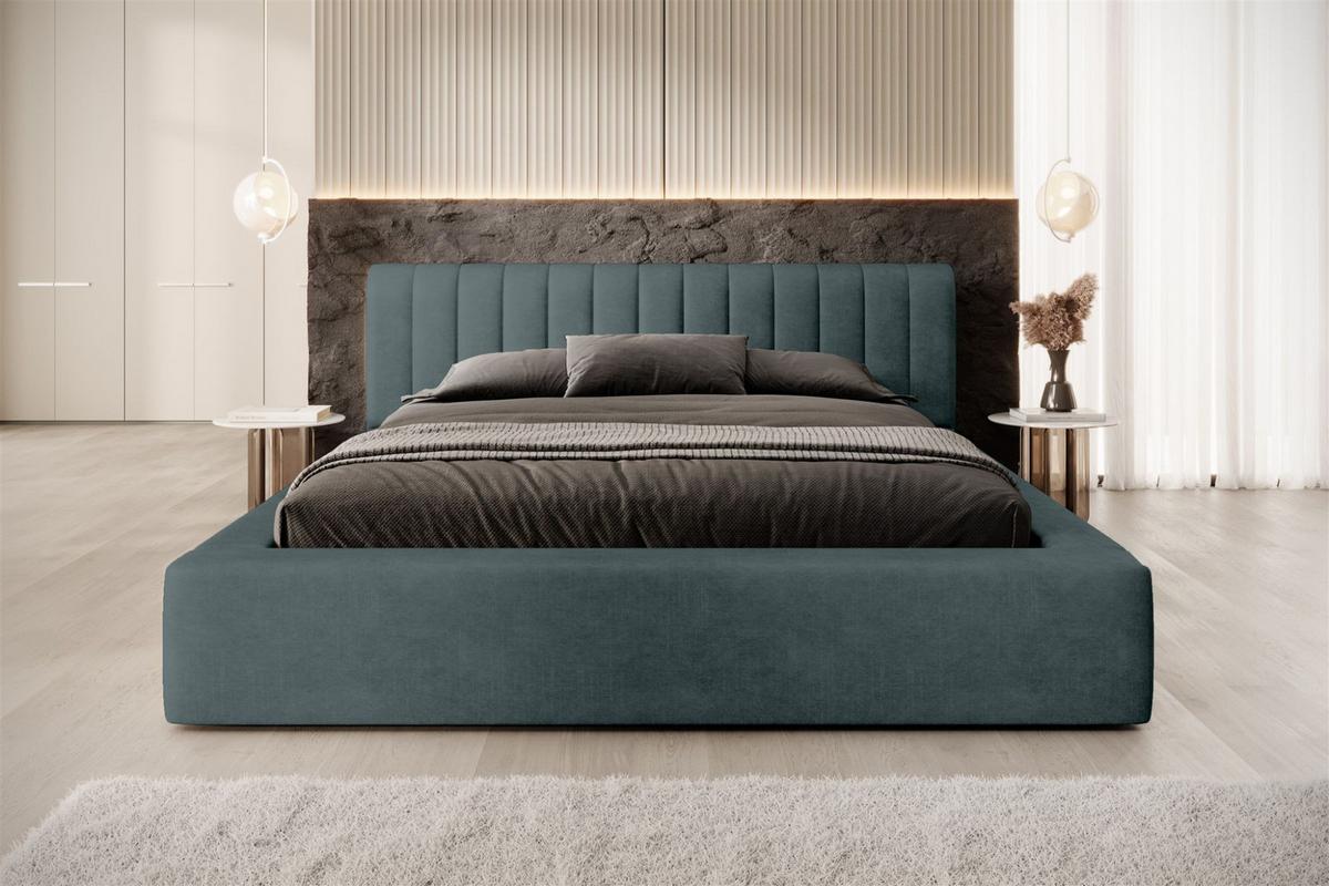 POLSTERBETT Peoria In Macau - Türkis, Holzwerkstoff/Textil (140/200cm) - Fun Möbel