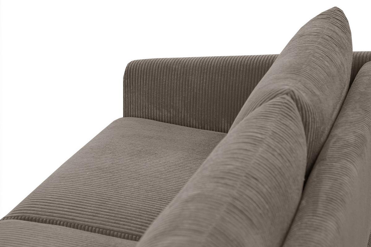 SOFA VILT 3-Sitzer, taupe - Taupe/Schwarz, Holzwerkstoff/Textil (202/89/94cm) - Wozimo