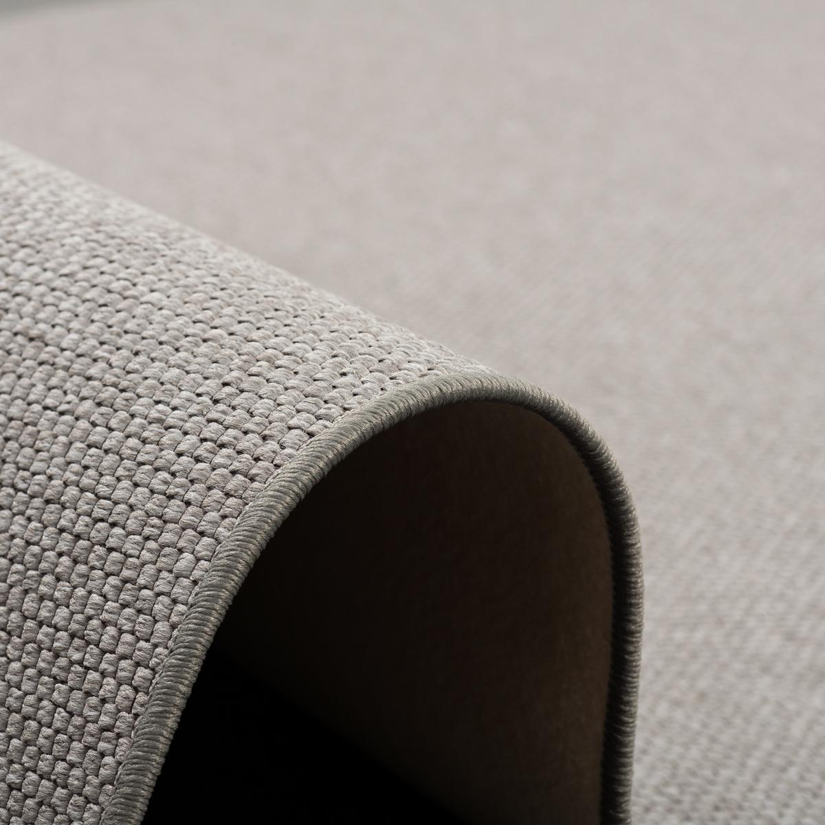 FLACHGEWEBE NATUR TEPPICH BENTZON - Silberfarben, Textil (100/100cm) - Snapstyle