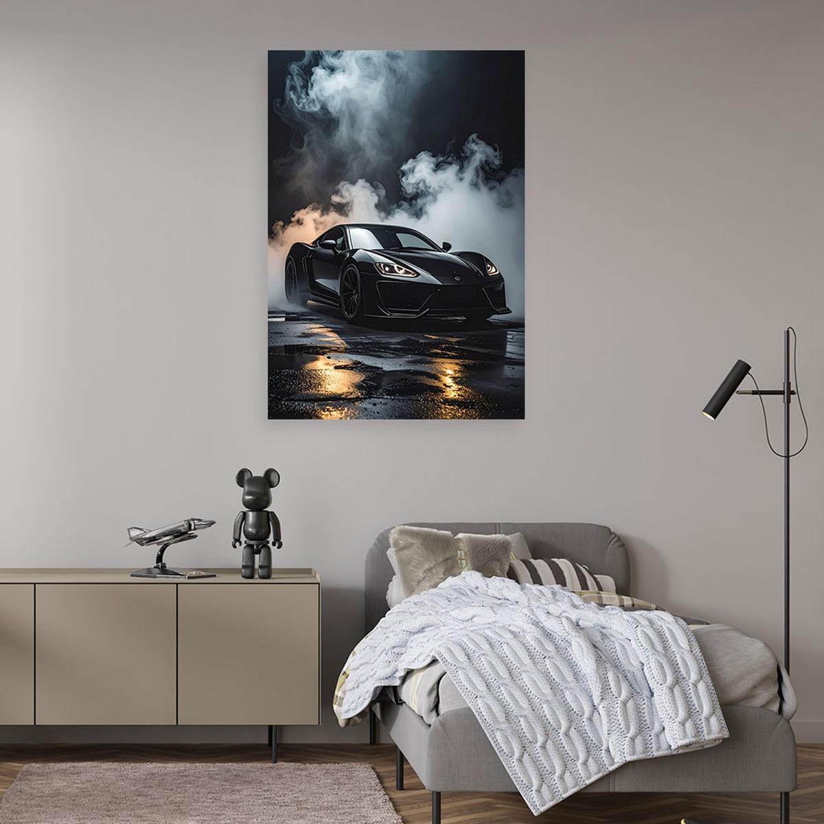LEINWANDBILD Kraftfahrzeuge 30x45cm - Schwarz, Textil (30/45cm) - Feeby