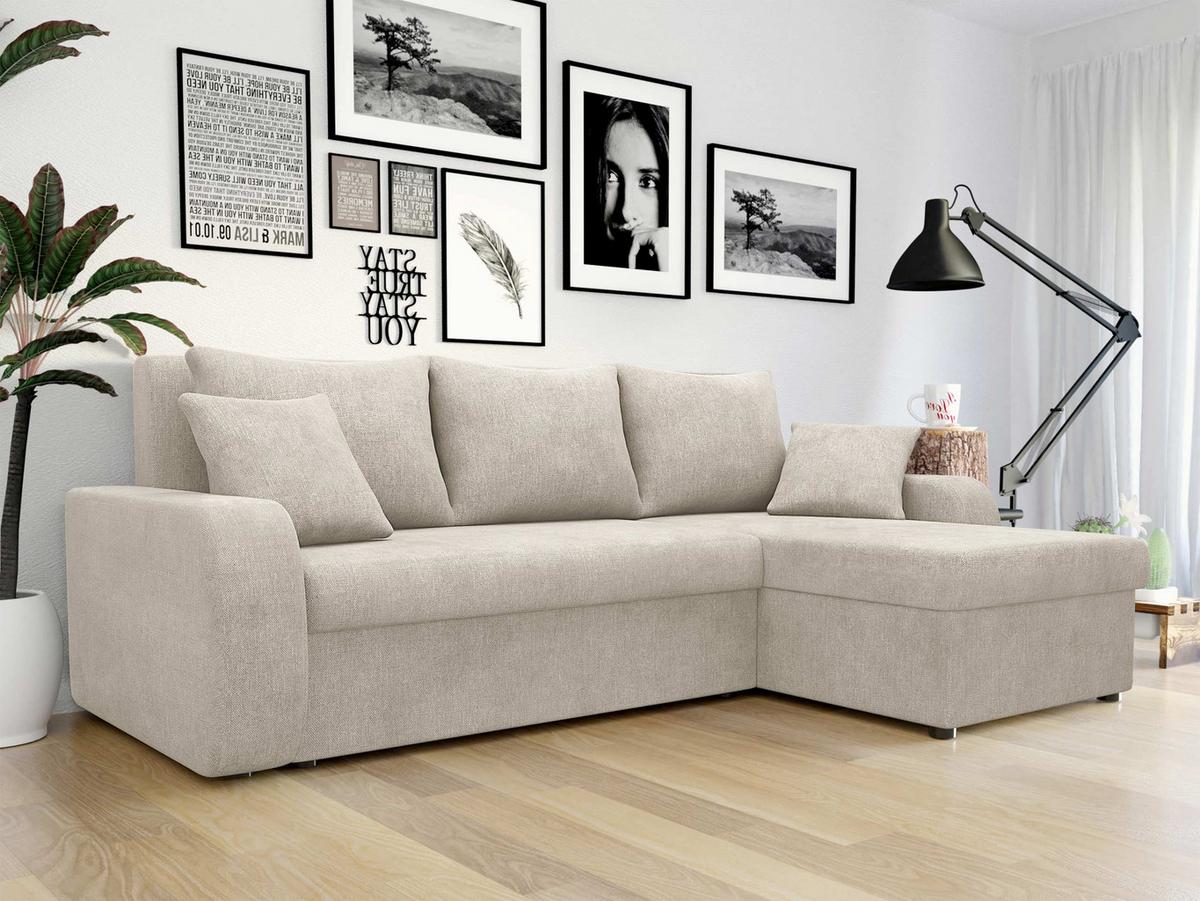 ECKSOFA Kris Lux - Schwarz/Sahara, Holz/Kunststoff (238/147cm) - MIRJAN24