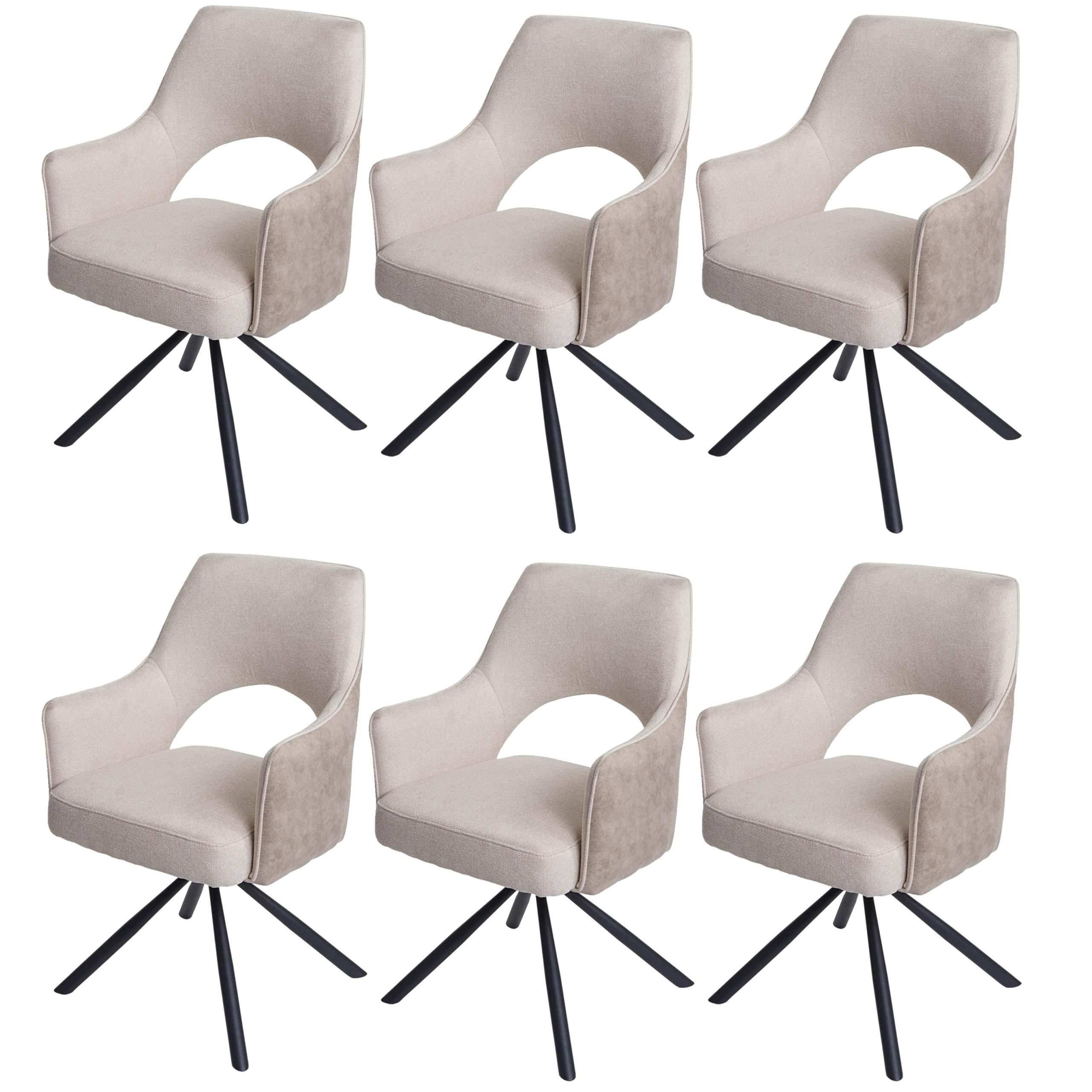 ESSZIMMERSTUHL Cremeweiß - Creme/Weiß, Textil (57/89/52cm) - MCW