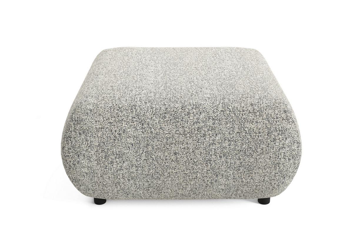 POLSTERHOCKER DELTA Modern Sitzhocker, Fußhocker Grau - Grau, Holzwerkstoff/Kunststoff (88/41/88cm) - MASSENO