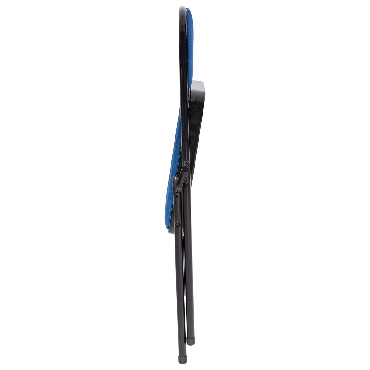 KLAPPSTUHL 4er-Set Metall Blau/Schwarz Sparks - Blau, Metall (45/77/47cm) - Beliani